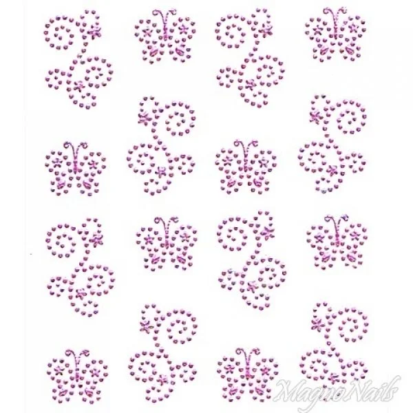 Crystal Nail Sticker - Bindis - pink Strasssteine Strass Aufkleber selbstklebende Nailar Nail art