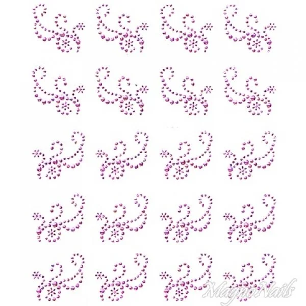 Crystal Nail Sticker - Bindis - pink Strasssteine Strass Aufkleber selbstklebende Nailar Nail art