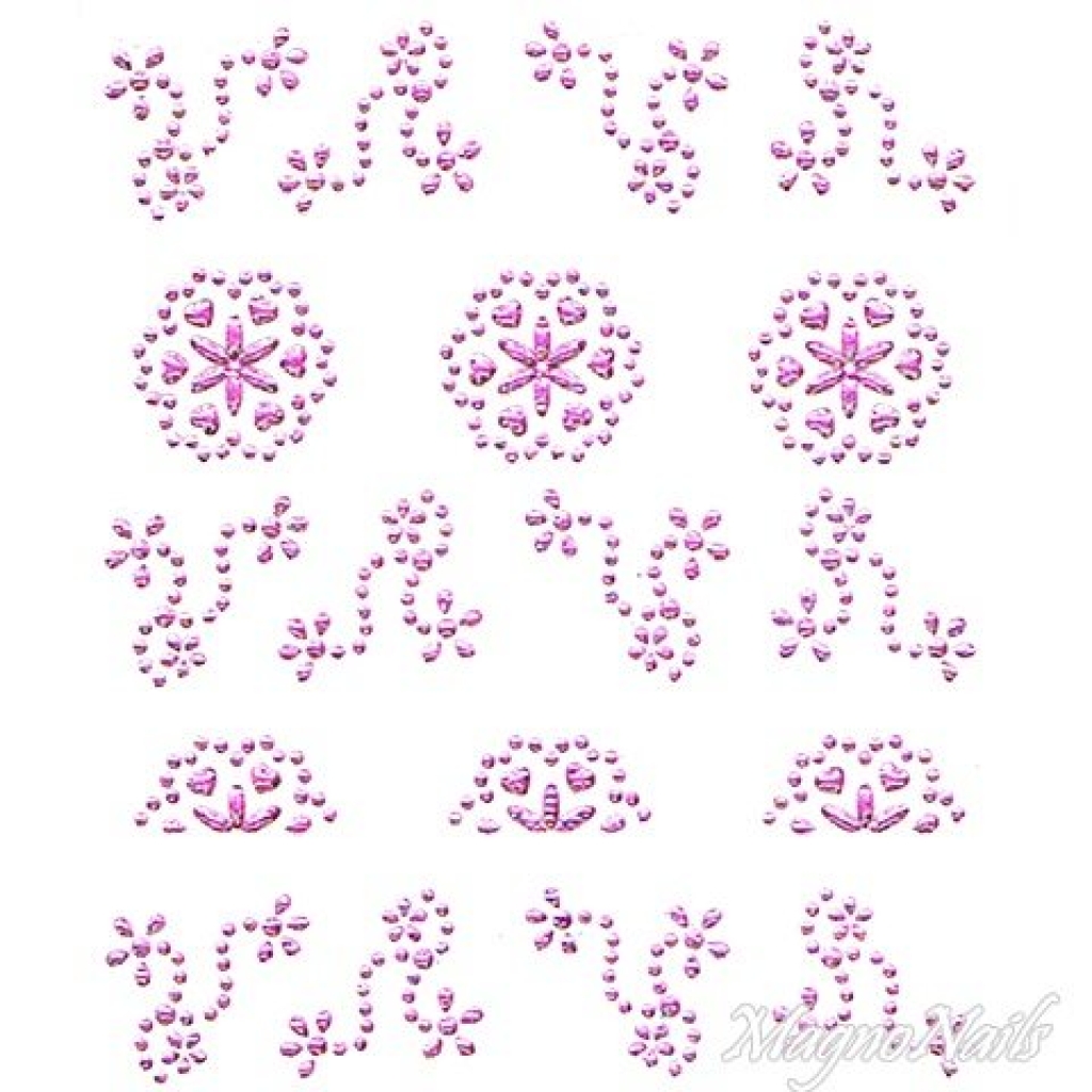 Crystal Nail Sticker - Bindis - pink Strasssteine Strass Aufkleber selbstklebende Nailar Nail art