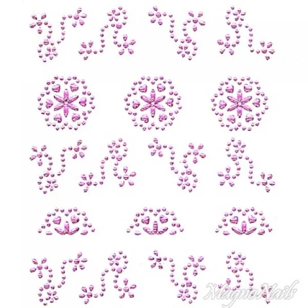 Crystal Nail Sticker - Bindis - pink Strasssteine Strass Aufkleber selbstklebende Nailar Nail art