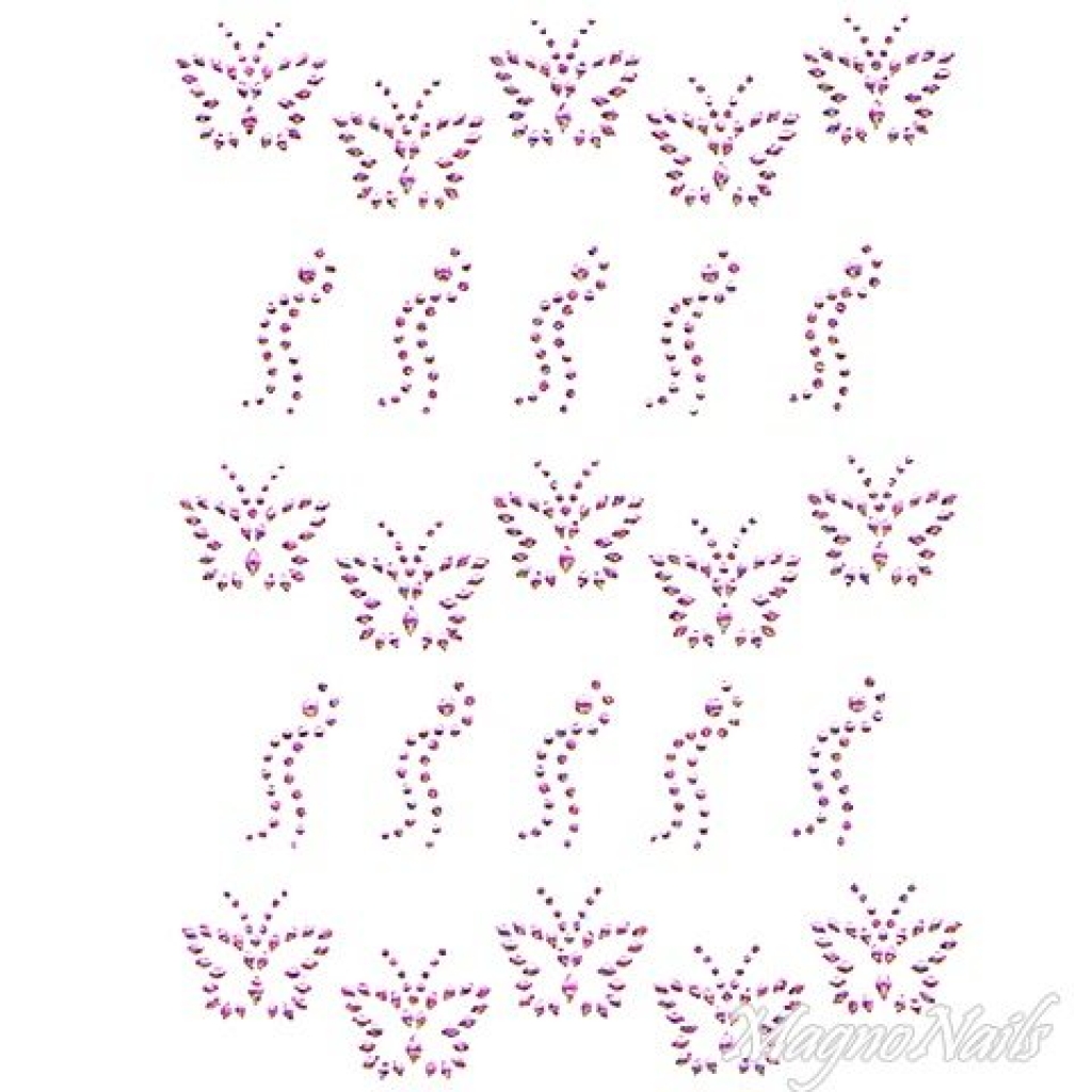 Crystal Nail Sticker - Bindis - pink Strasssteine Strass Aufkleber selbstklebende Nailar Nail art