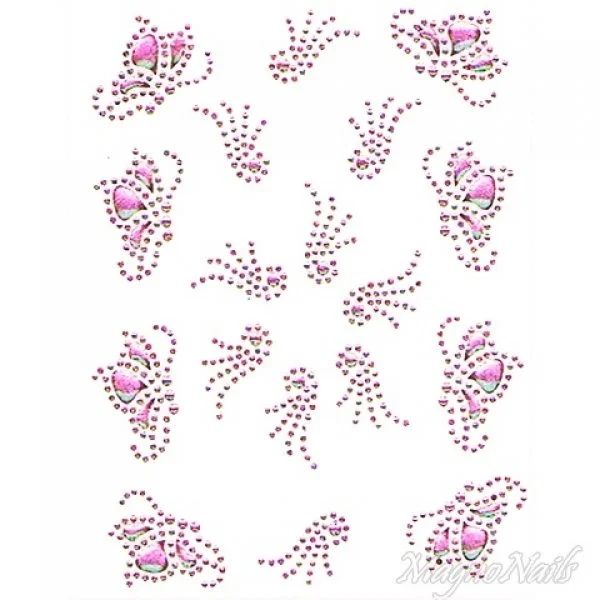 Crystal Nail Sticker - Bindis - pink Strasssteine Strass Aufkleber selbstklebende Nailart Nail art