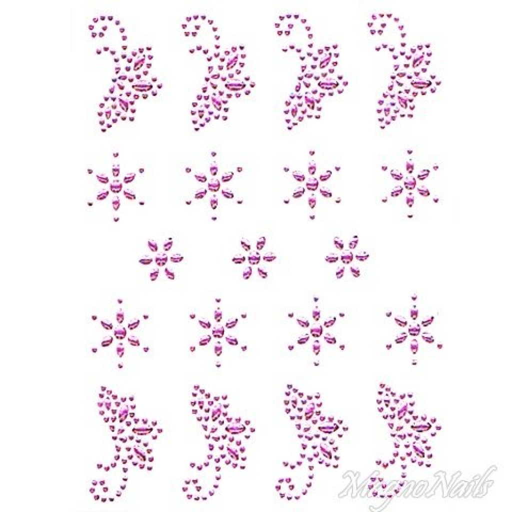 Crystal Nail Sticker - Bindis - pink Strasssteine Strass Aufkleber selbstklebende Nailart Nail art