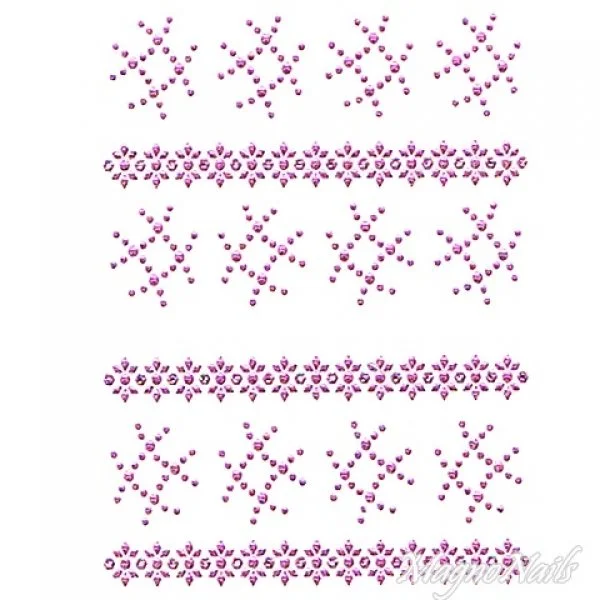 Crystal Nail Sticker - Bindis - pink Strasssteine Strass Aufkleber selbstklebende Nailar Nail art