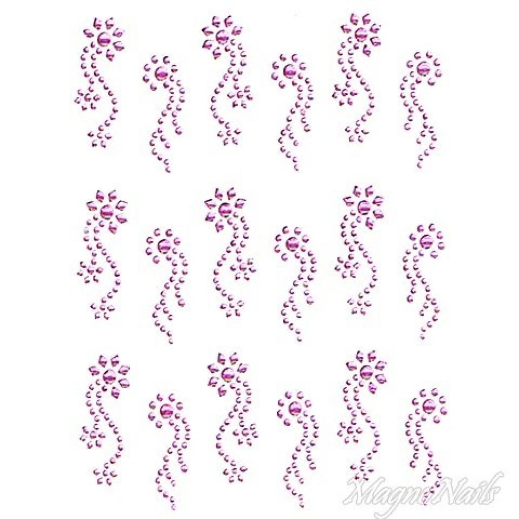 Crystal Nail Sticker - Bindis - pink Strasssteine Strass Aufkleber selbstklebende Nailar Nail art