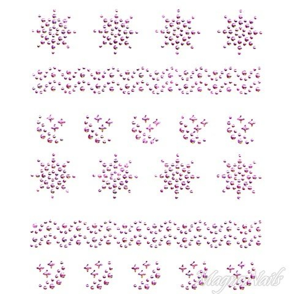 Crystal Nail Sticker - Bindis - pink Strasssteine Strass Aufkleber selbstklebende Nailart Nail art