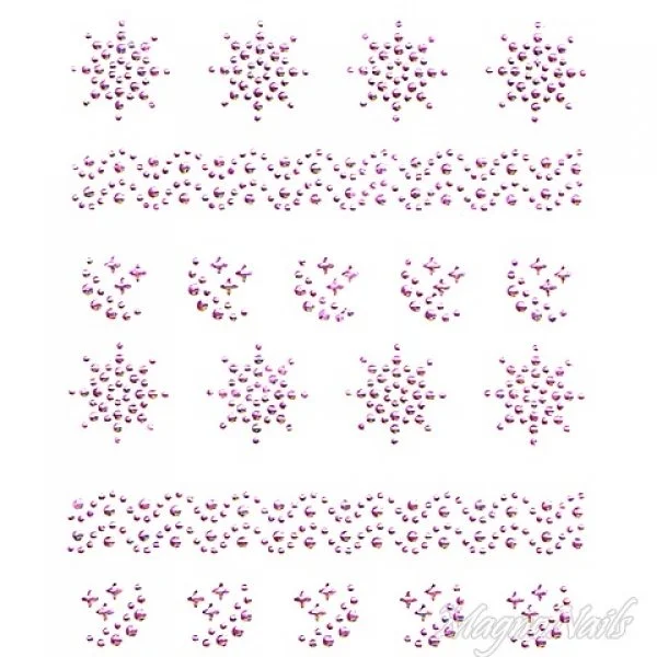 Crystal Nail Sticker - Bindis - pink Strasssteine Strass Aufkleber selbstklebende Nailart Nail art