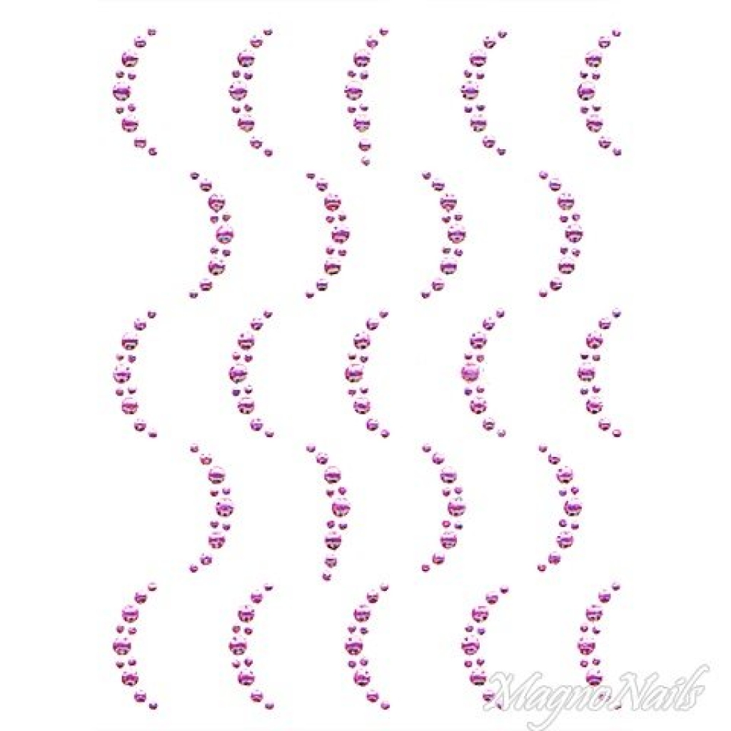 Crystal Nail Sticker - Bindis - pink Strasssteine Strass Aufkleber selbstklebende Nailar Nail art