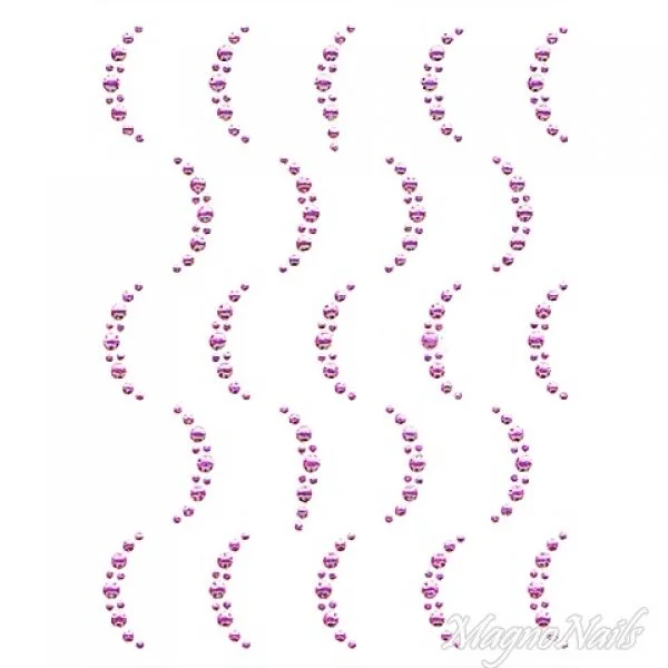 Crystal Nail Sticker - Bindis - pink Strasssteine Strass Aufkleber selbstklebende Nailar Nail art