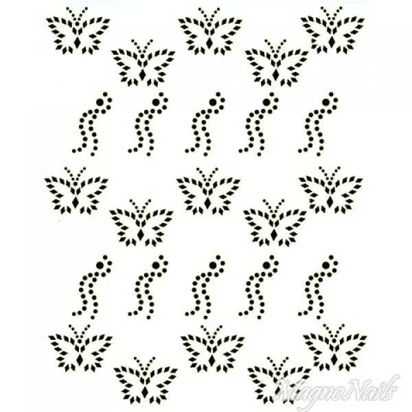 Crystal Nail Sticker - Bindis - schwarz Strasssteine Strass Aufkleber selbstklebende Nailart Nail art