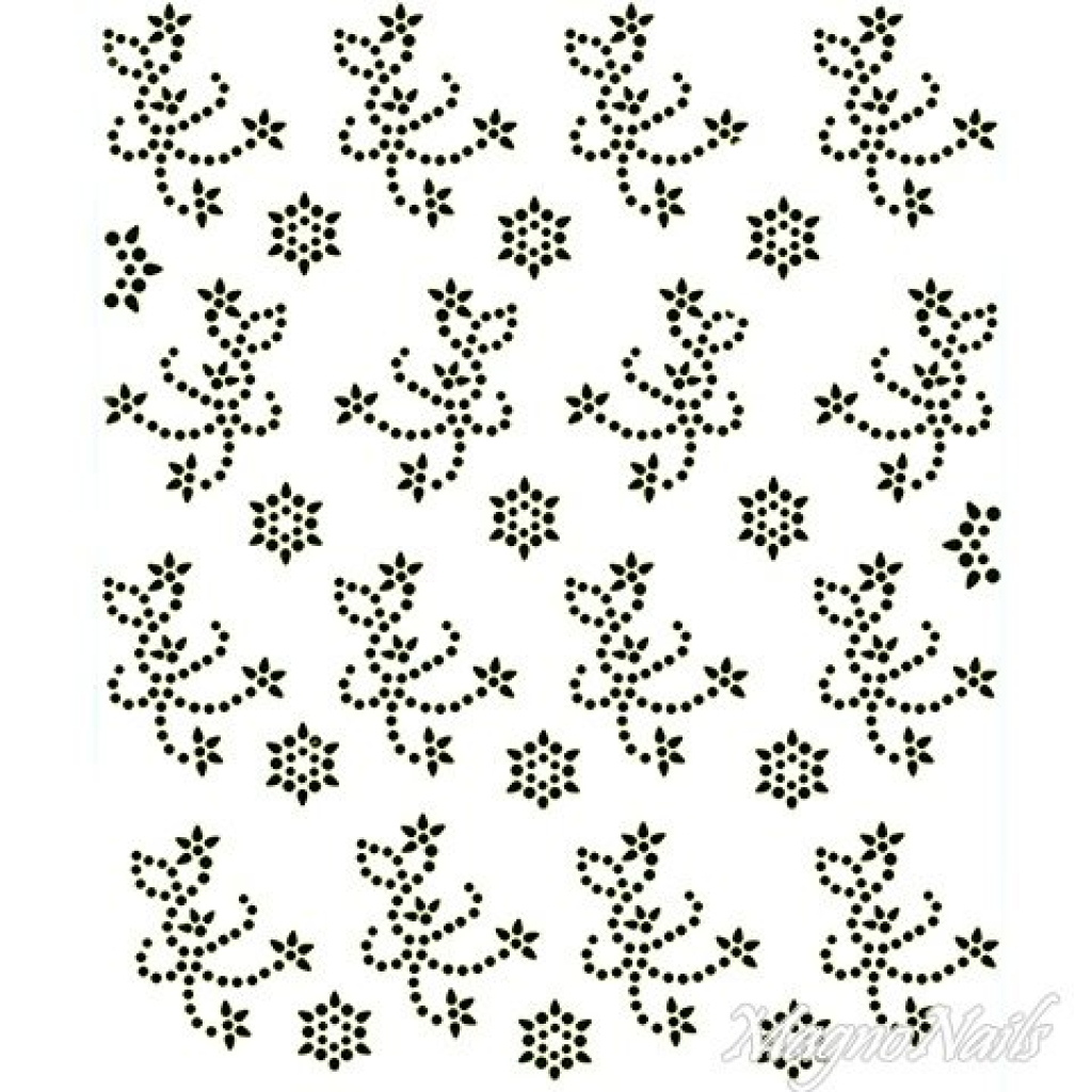Crystal Nail Sticker - Bindis - schwarz Strasssteine Strass Aufkleber selbstklebende Nailart Nail art