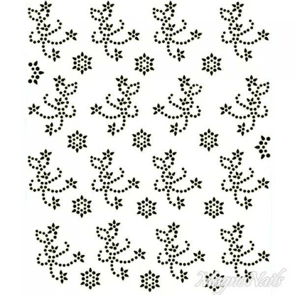 Crystal Nail Sticker - Bindis - schwarz Strasssteine Strass Aufkleber selbstklebende Nailart Nail art