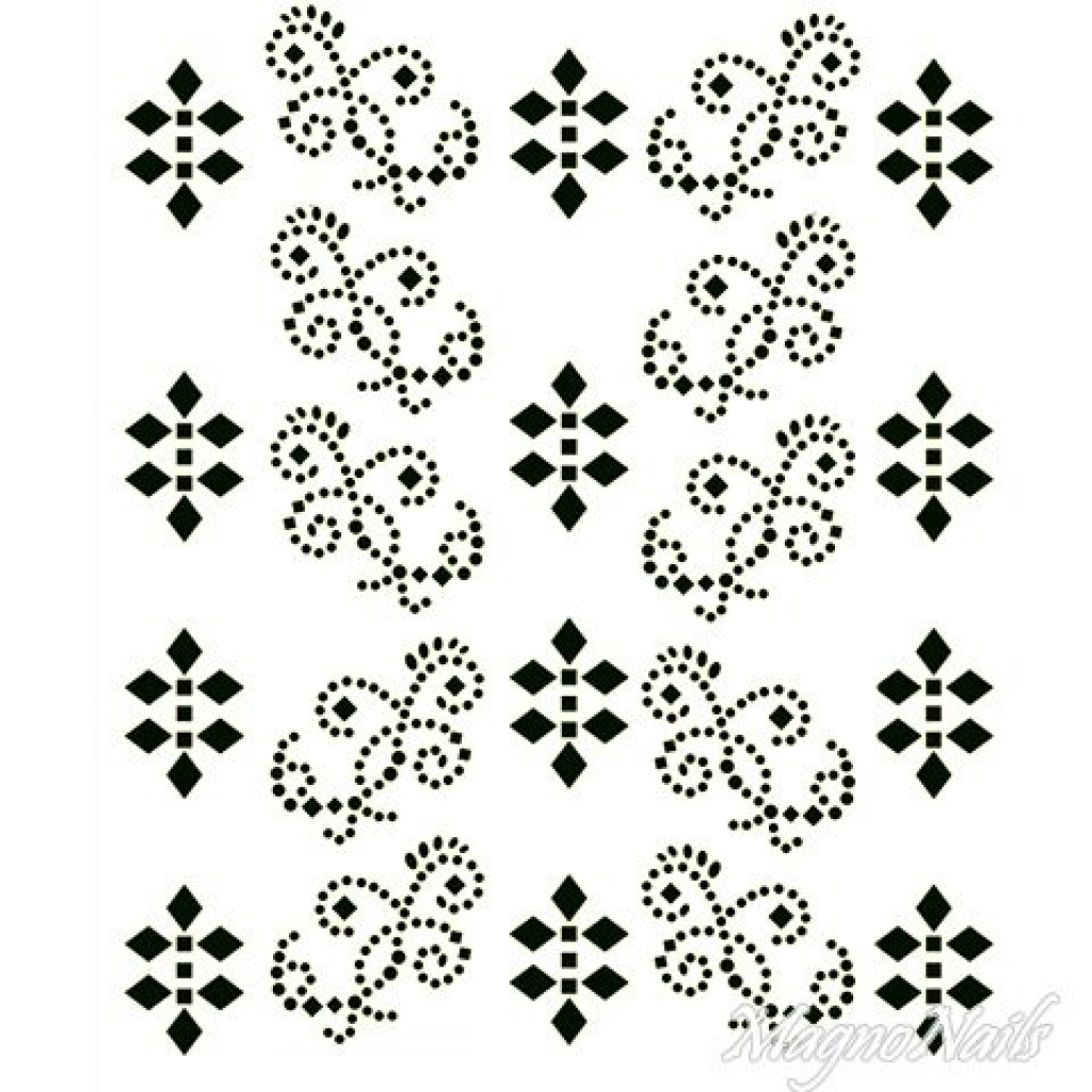 Crystal Nail Sticker - Bindis - schwarz Strasssteine Strass Aufkleber selbstklebende Nailart Nail art