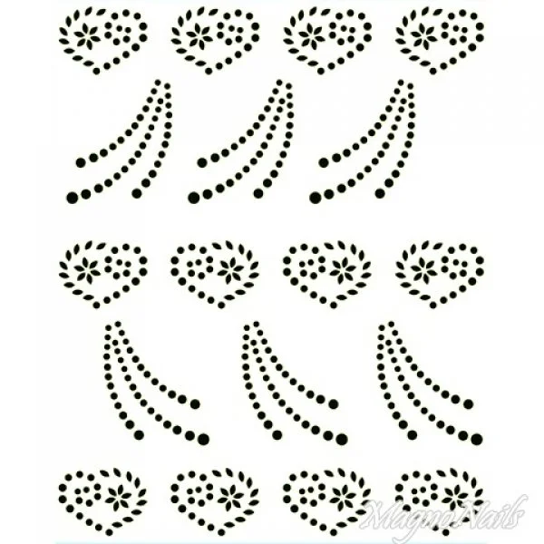 Crystal Nail Sticker - Bindis - schwarz Strasssteine Strass Aufkleber selbstklebende Nailart Nail art