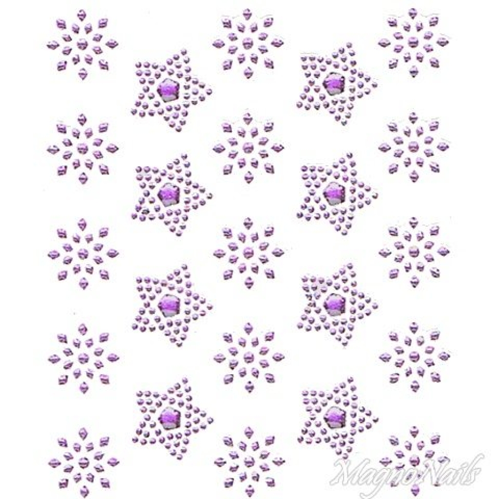 Crystal Nail Sticker - Bindis - lila Strasssteine Strass Aufkleber selbstklebende Nailart Nail art