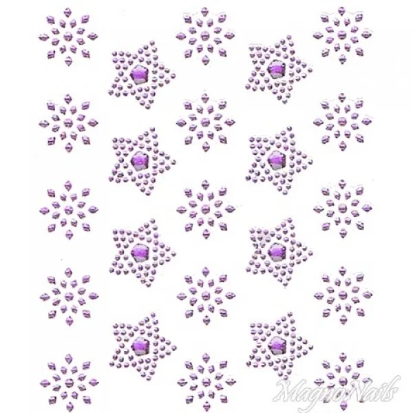 Crystal Nail Sticker - Bindis - lila Strasssteine Strass Aufkleber selbstklebende Nailart Nail art