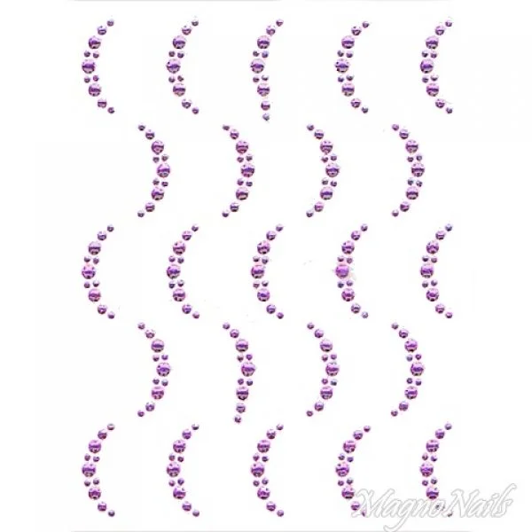 Crystal Nail Sticker - Bindis - lila Strasssteine Strass Aufkleber selbstklebende Nailar Nail art
