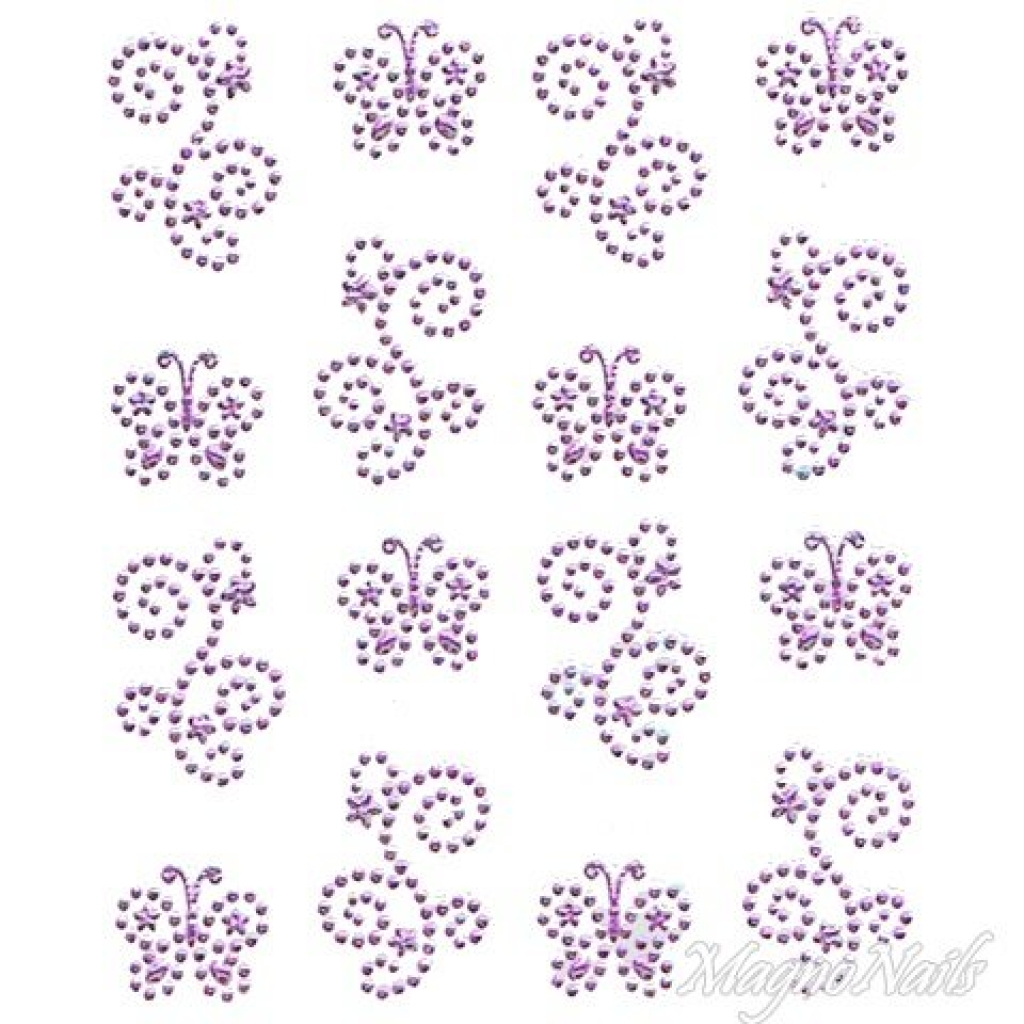 Crystal Nail Sticker - Bindis - lila Strasssteine Strass Aufkleber selbstklebende Nailart Nail art