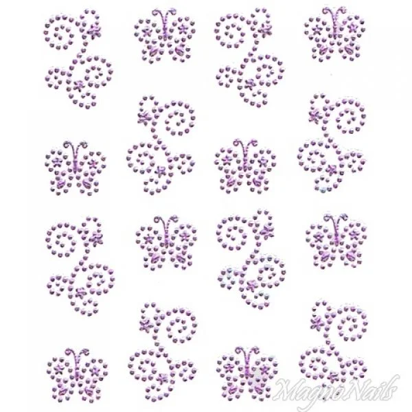 Crystal Nail Sticker - Bindis - lila Strasssteine Strass Aufkleber selbstklebende Nailart Nail art