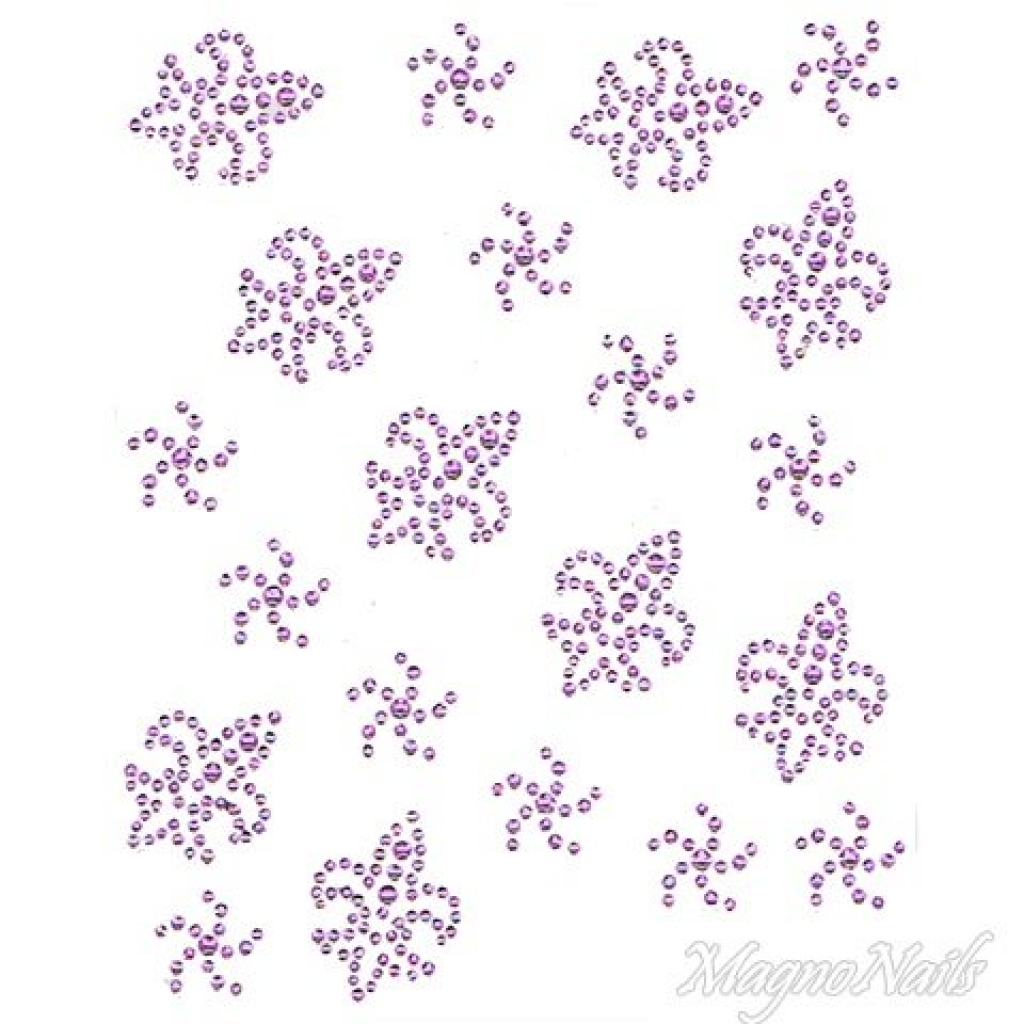 Crystal Nail Sticker - Bindis - lila Strasssteine Strass Aufkleber selbstklebende Nailar Nail art