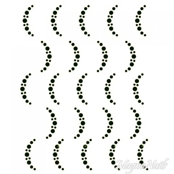 Crystal Nail Sticker - Bindis - schwarz Strasssteine Strass Aufkleber selbstklebende Nailart Nail art