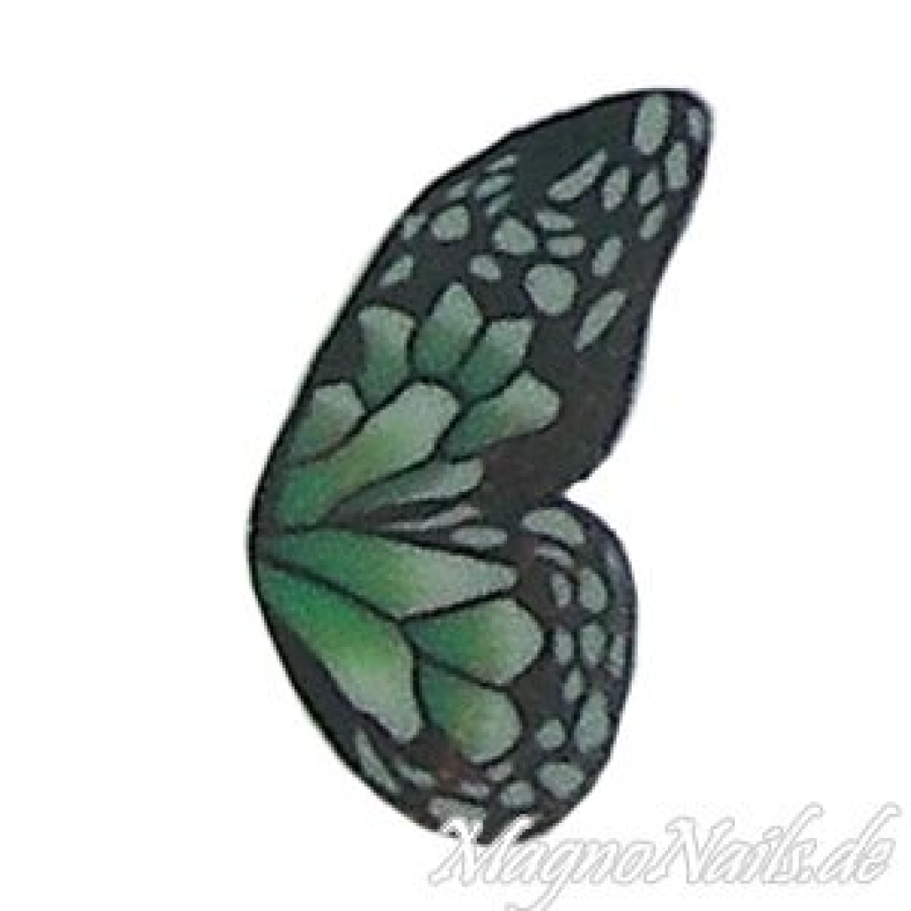 Fimo Stange - halber Schmetterling grün