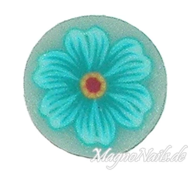 Fimo Stange - Blume türkis