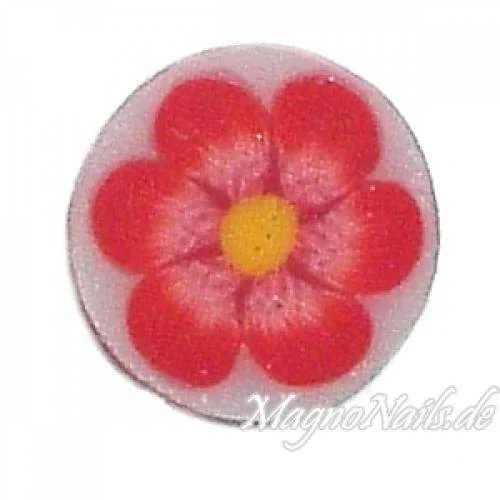 Fimo Stange - Blume rot