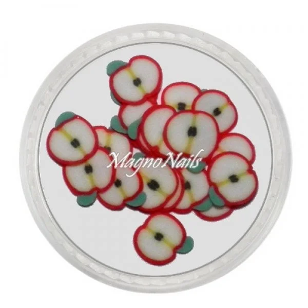 Einlegemotive - Fimo Früchte - Apfel rot Nails Nagel Nögel Nailart
