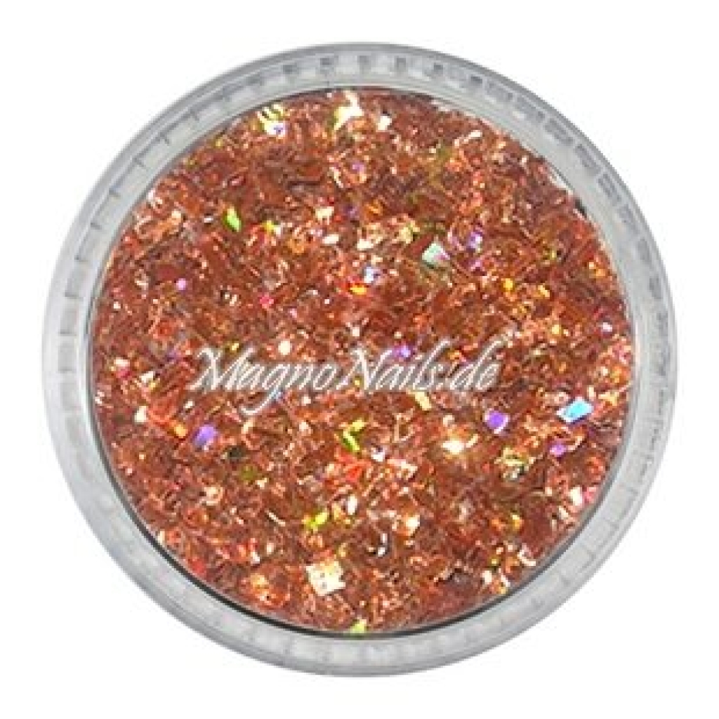 Feine Glitter Flakes kupfer hologramm Nails Nagel Nögel Nailart