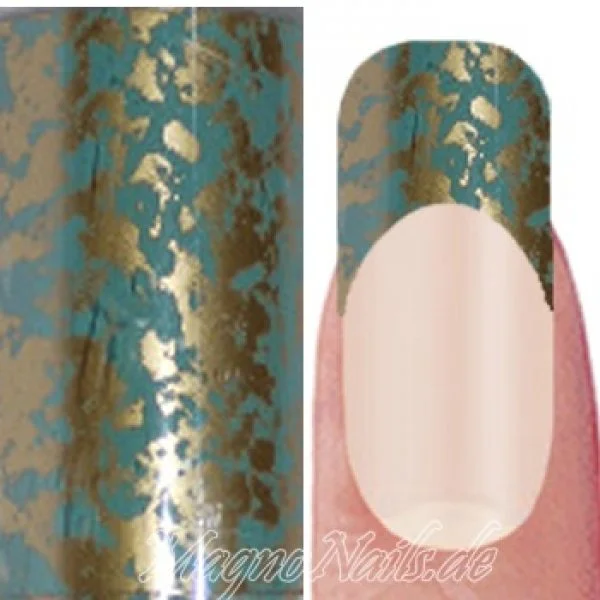 Nail Art Transfer Folie 1,5m - Nail Foil - African Jade Nagelfolie Nageldesign Folie Tranferfolie Nailart