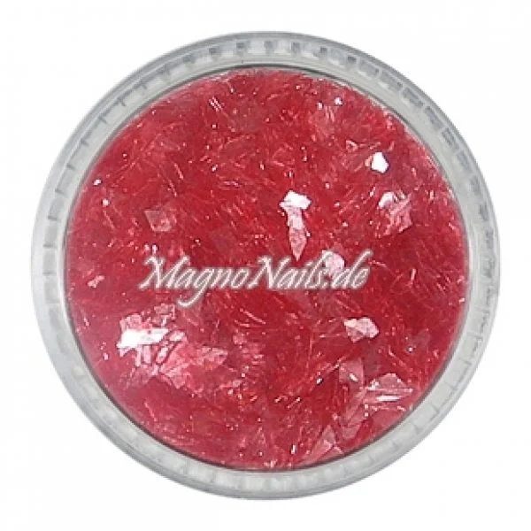 Glass Glitter - Glas Splitter - rot klar Nail Art Nails Nagel Nögel Nailart