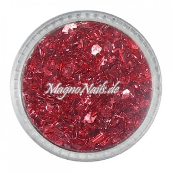 Glass Glitter - Glas Splitter - dunkelrot Nail Art Nails Nagel Nögel Nailart