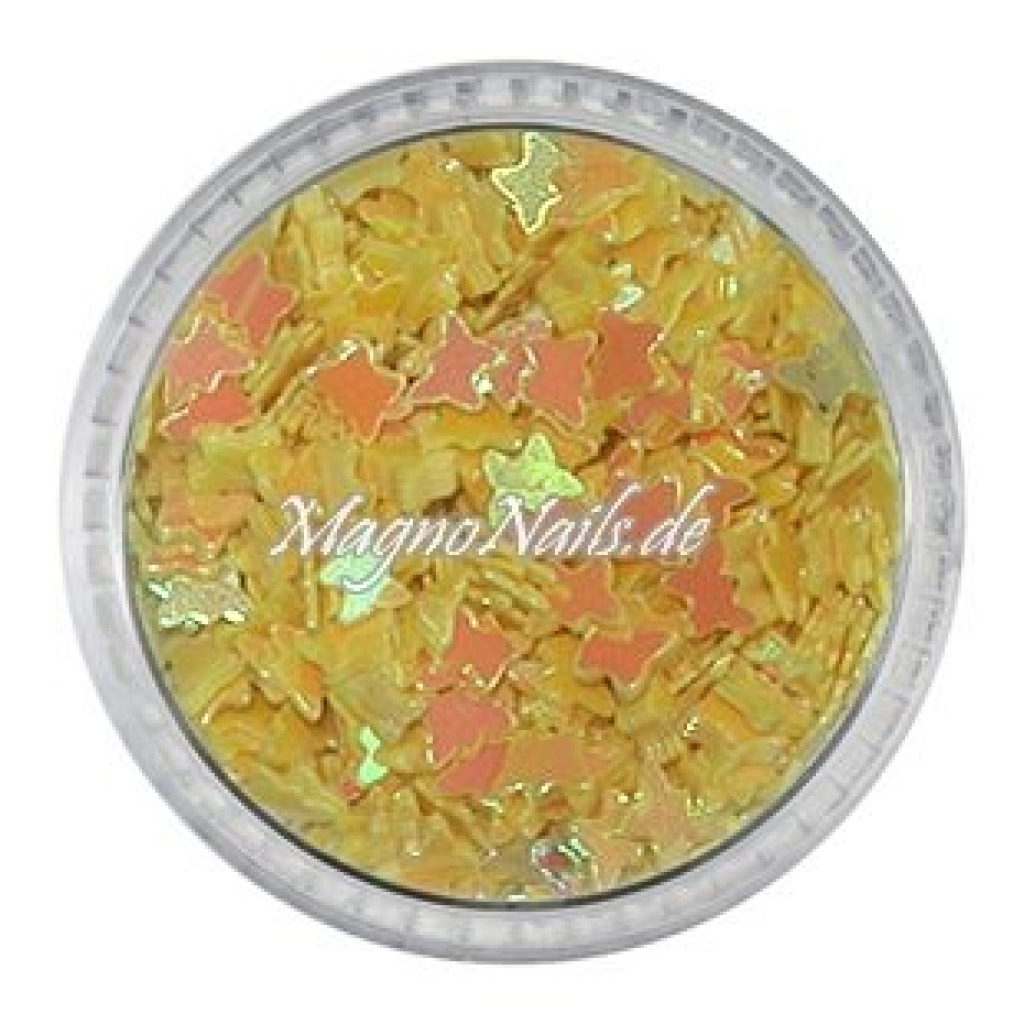 Glitter Shapes - Einlegemotive - Schmetterlinge gelb Nail Art Nails Nagel Nögel Nailart
