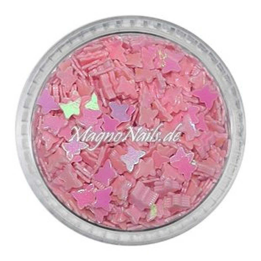 Glitter Shapes - Einlegemotive - Schmetterlinge rosa Nail Art Nails Nagel Nögel Nailart