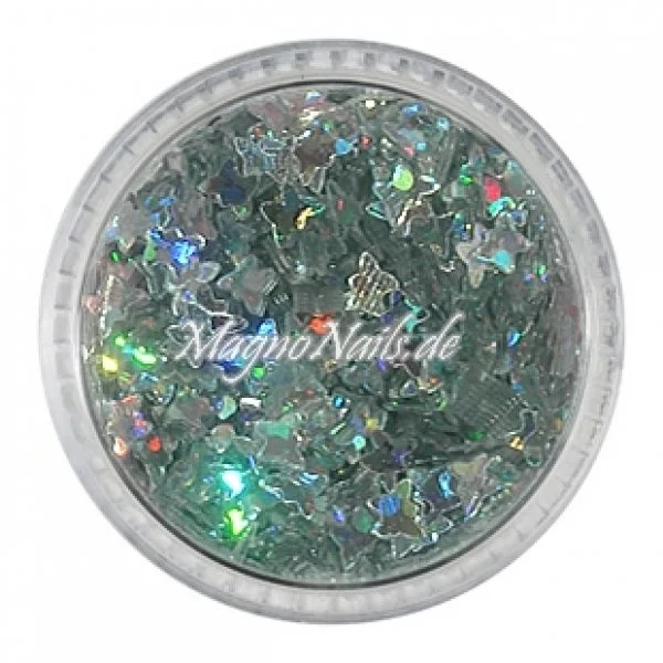 Glitter Shapes - Einlegemotive - Schmetterlinge silber Nail Art Nails Nagel Nögel Nailart