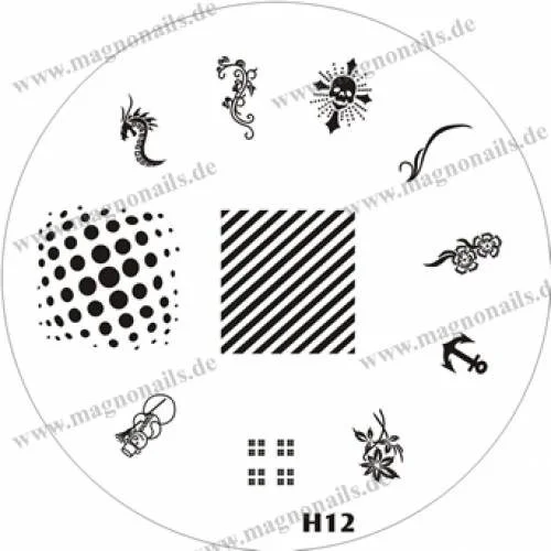 Nail Stamping Schablone H12