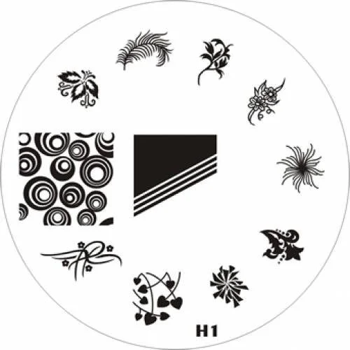 Stamping Schablone H1