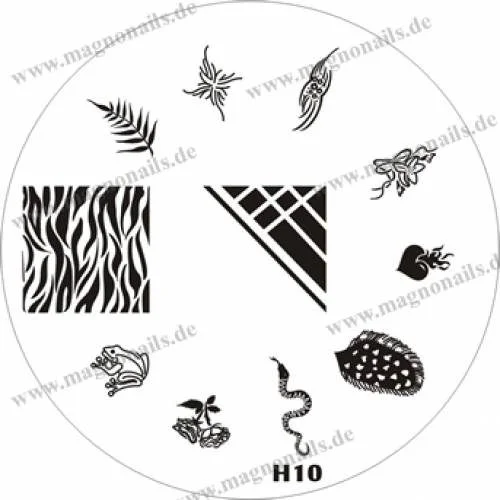 Nail Stamping Schablone H10