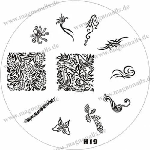 Nail Stamping Schablone H19
