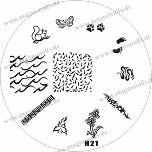 Nail Stamping Schablone H21