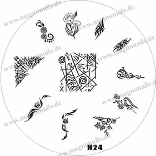 Nail Stamping Schablone H24