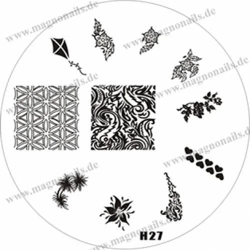 Nail Stamping Schablone H27