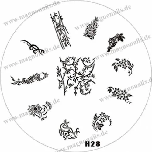 Nail Stamping Schablone H28
