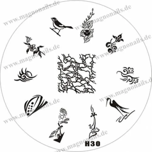Nail Stamping Schablone H30