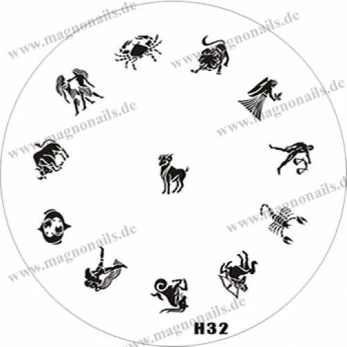 Nail Stamping Schablone H32