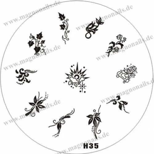Nail Stamping Schablone H35