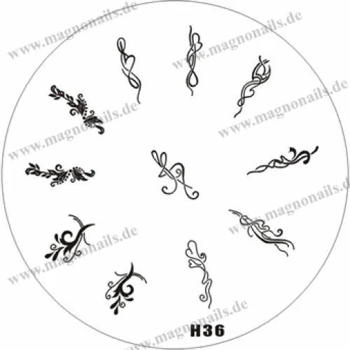 Nail Stamping Schablone H36