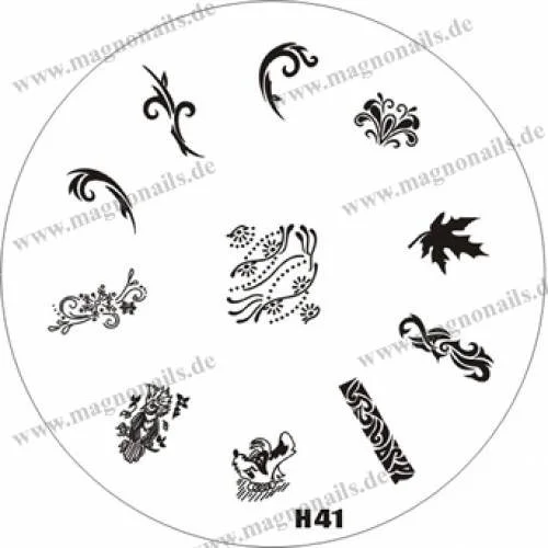 Nail Stamping Schablone H41