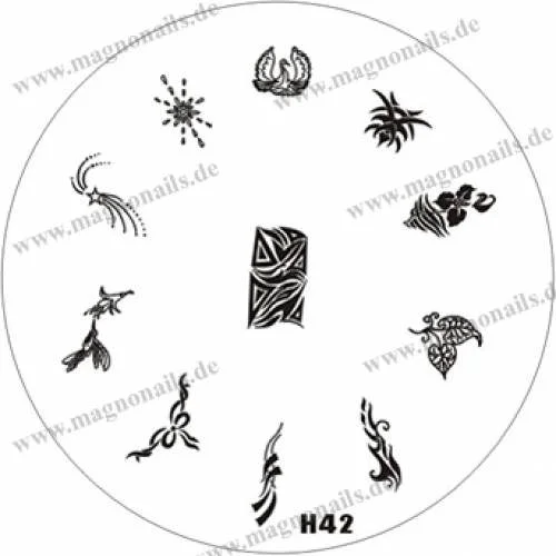 Nail Stamping Schablone H42
